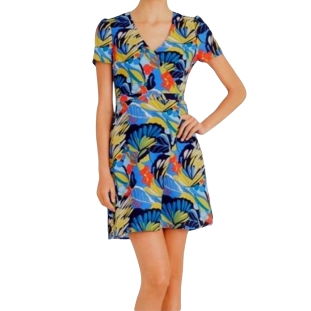 J. Crew Mercantile Bright Print Faux Wrap Dress Size‎ 6